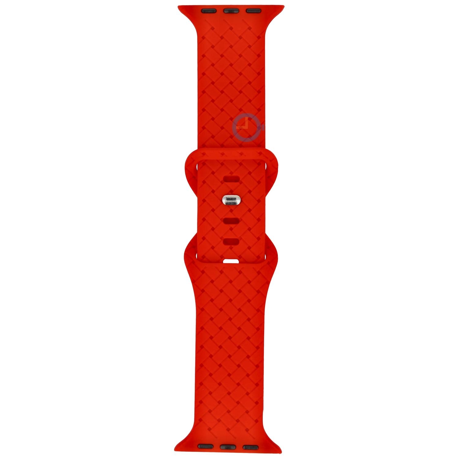 Siliconen vlechtbandje - Apple Watch 41mm - rood