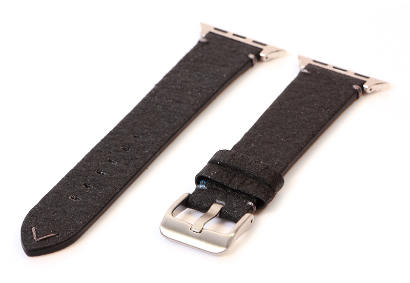 Apple Watch bandje vegan leer zwart - 44/45/46/49mm
