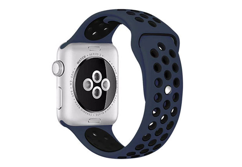 Sportbandje voor Apple (45mm)  navy/zwart
