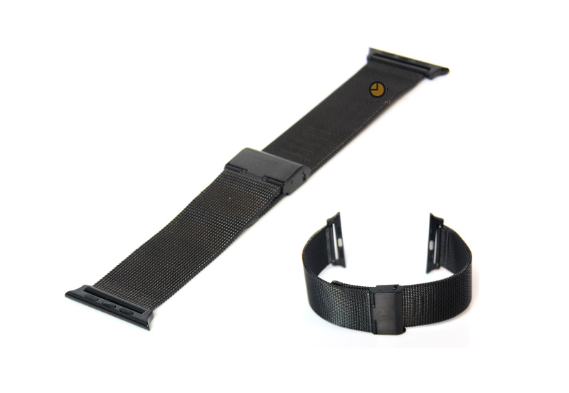 Apple watch horlogeband zwart milanees (42mm/44mm)