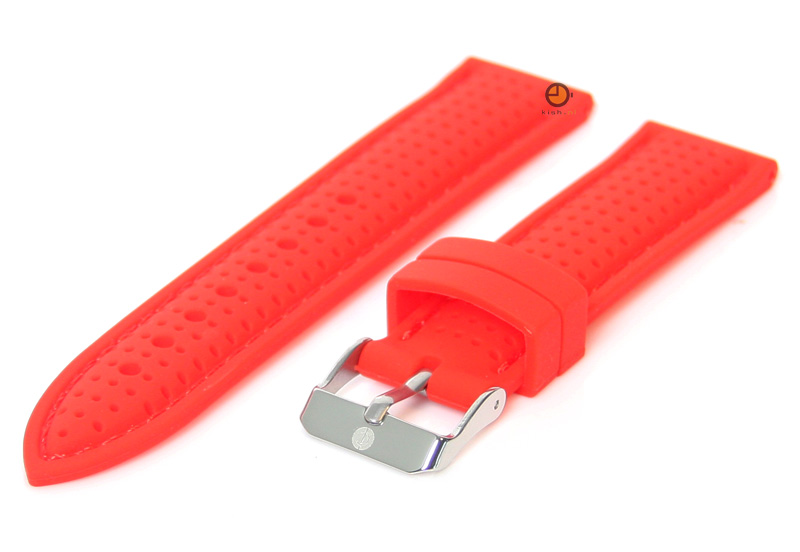 Horlogeband 24mm siliconen rood