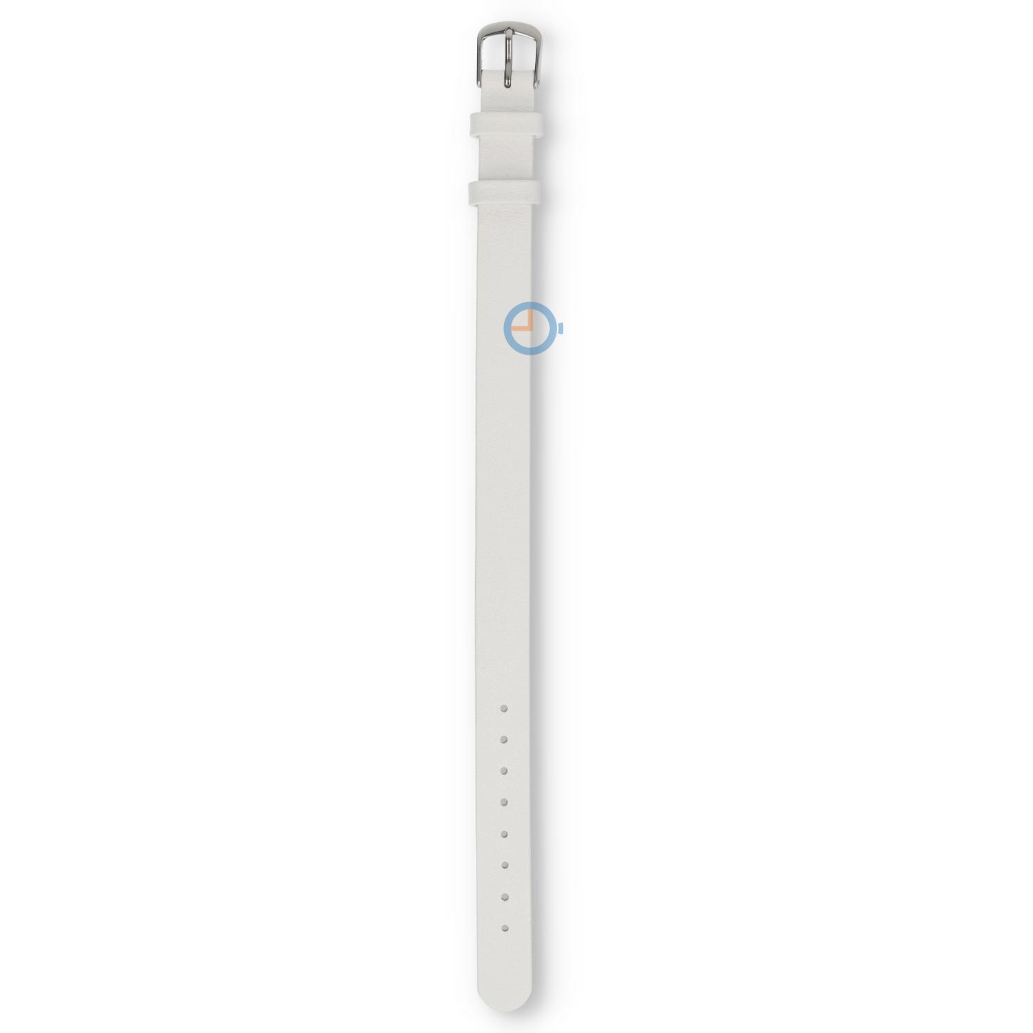 One-piece leren horlogeband - 12mm - wit