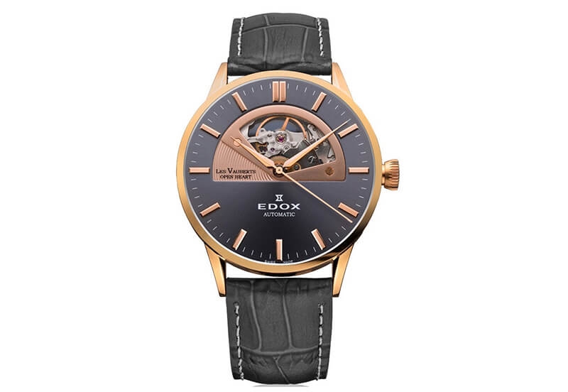 Edox Les Vauberts 85014 Horlogeband Grijs