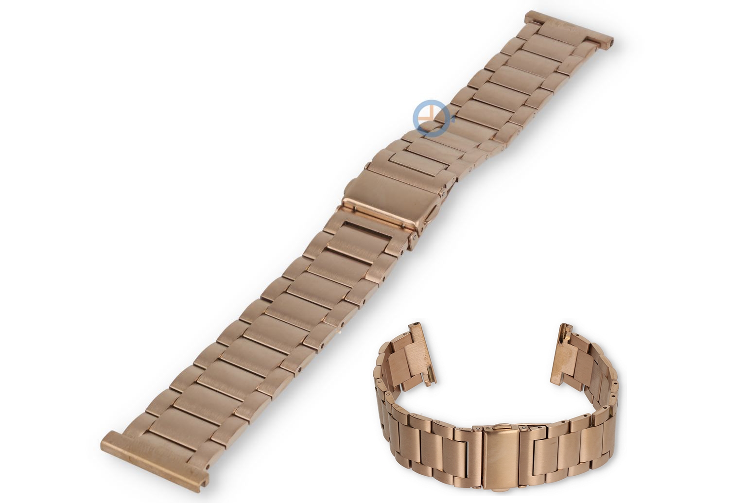 22mm mat stalen band - rosegold