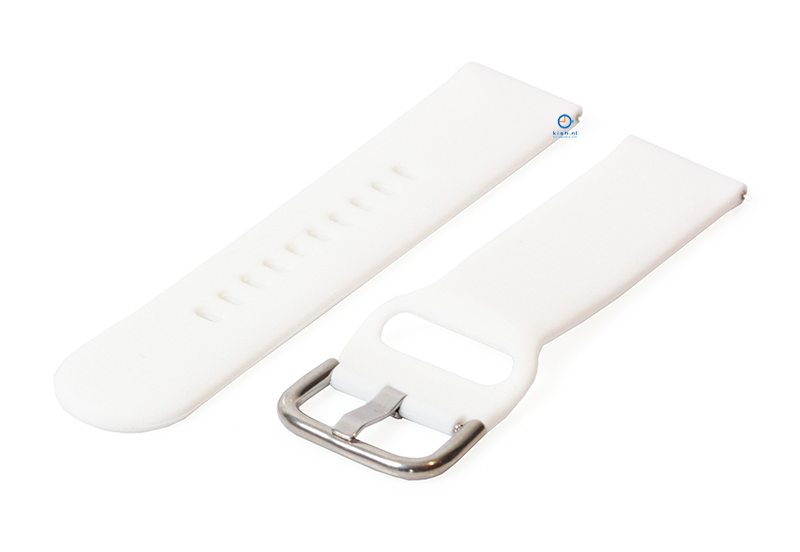 Horlogeband 22mm siliconen wit