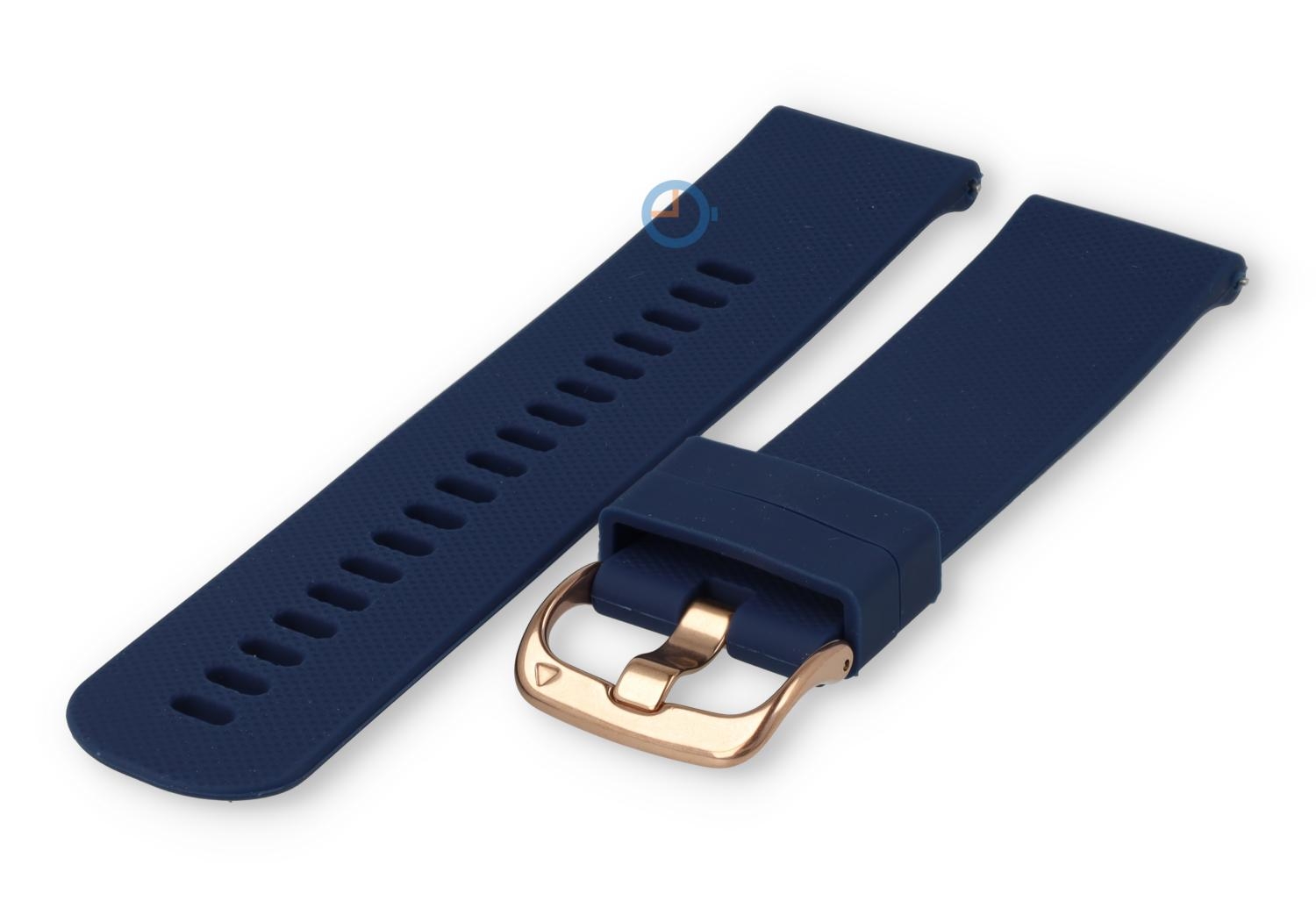 Siliconen sporthorloge band 22mm - marineblauw