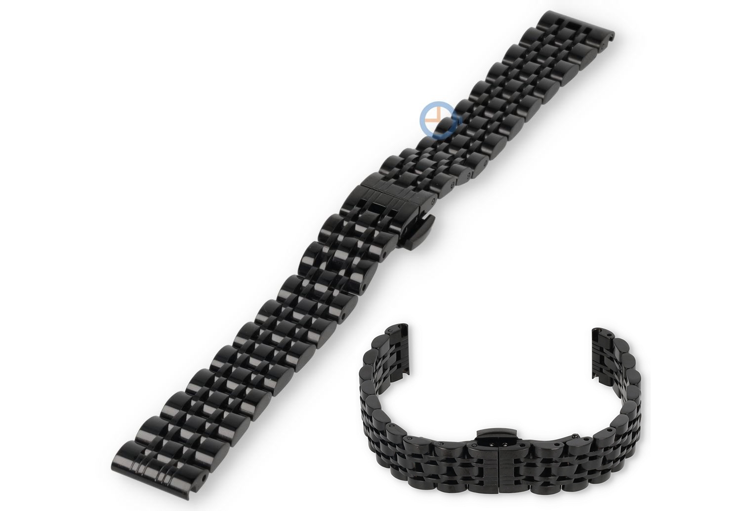 14mm Rolex Jubilee horlogeband - zwart staal