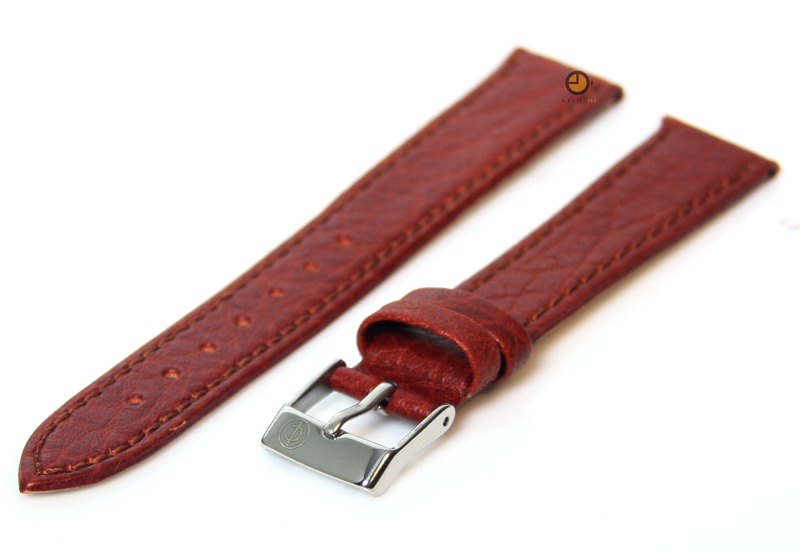Horlogeband 16mm havannabruin buffelleer