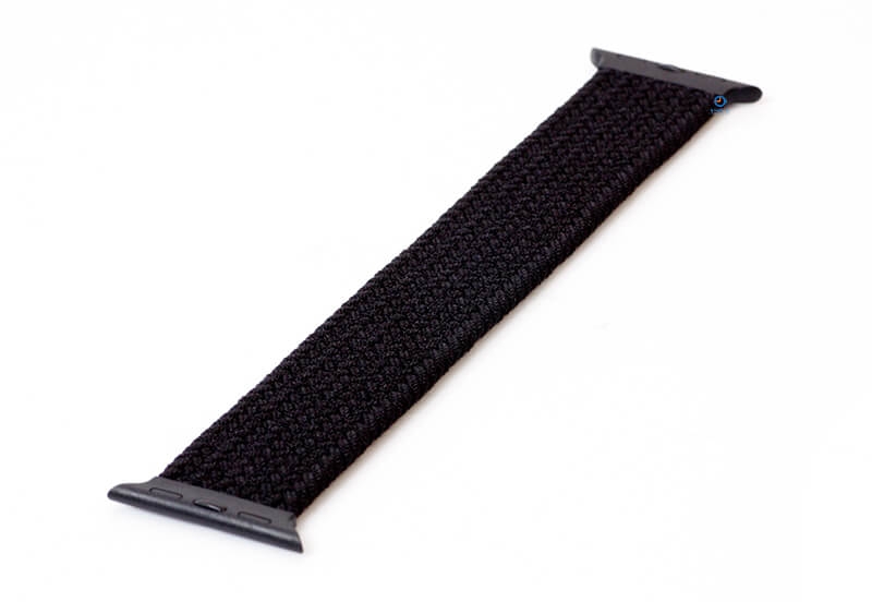 Apple zwart solobandje gevlochten - 41mm - Maat 9