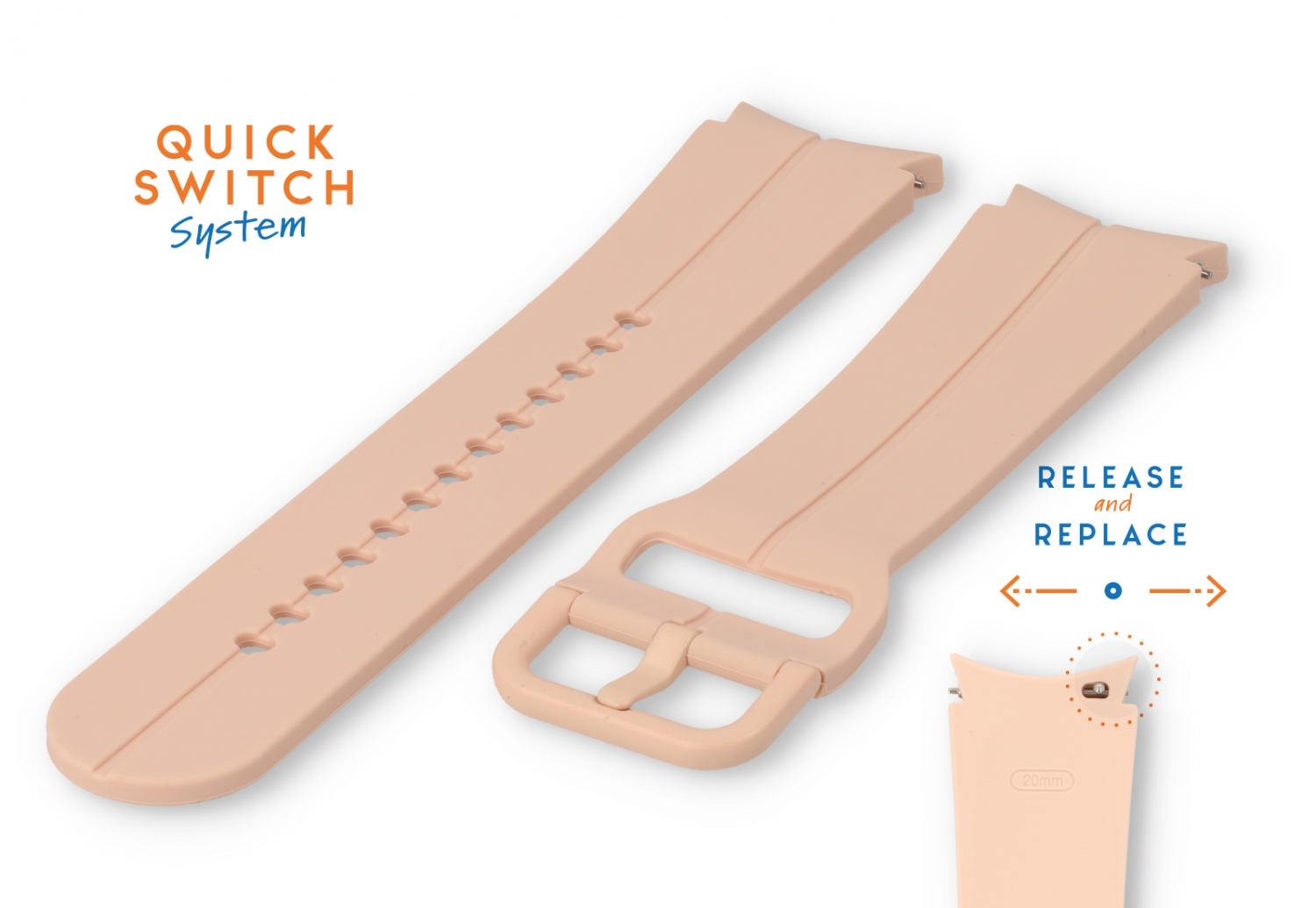 Samsung Galaxy Watch 6 bandje - Peach Fuzz