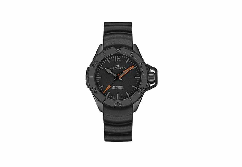Hamilton horlogeband H77845330 - zwart siliconen