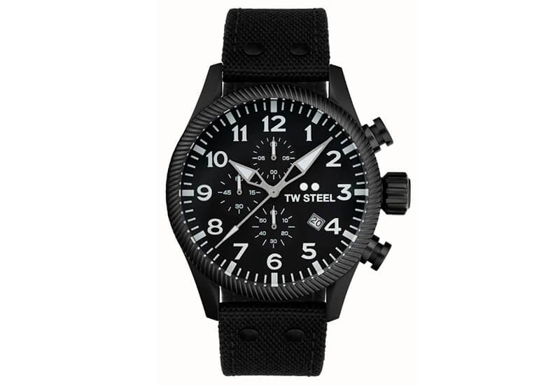 Horlogeband TW Steel VS113 - Zwart