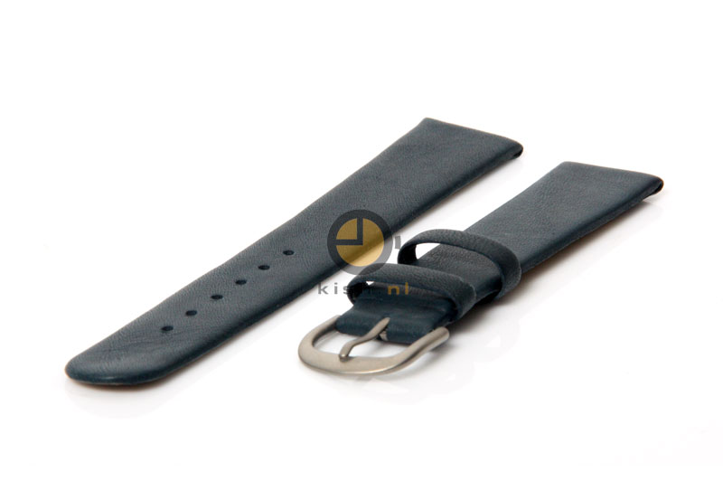 Danish Design horlogeband 18mm leer blauw