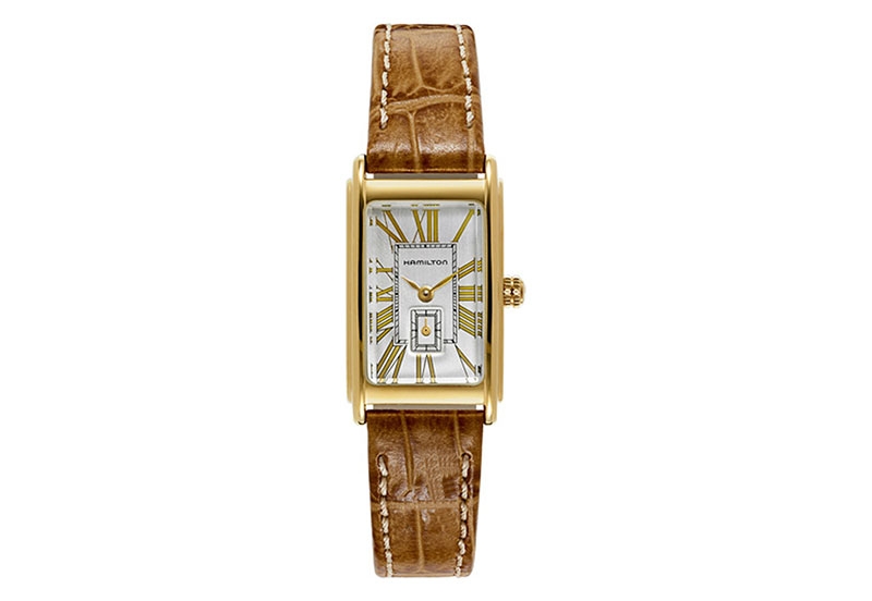 Hamilton horlogeband H11231554 - bruin leer