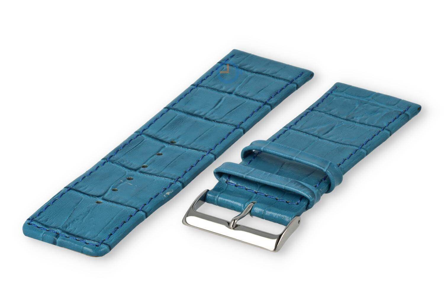 Luxe croco horlogeband - 30mm - petrol