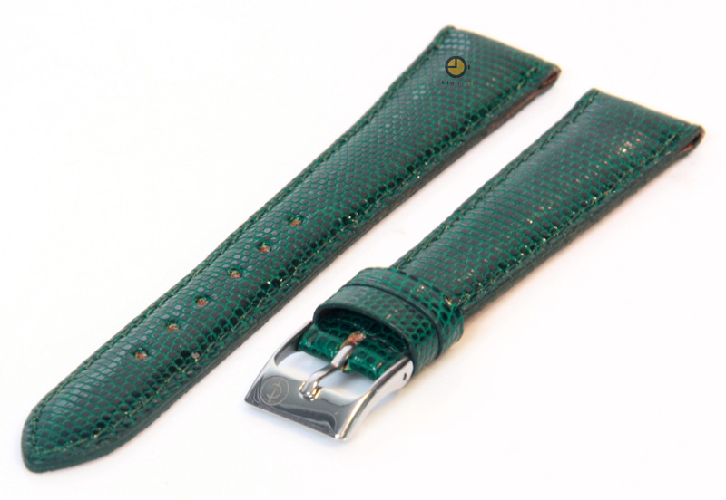 Horlogeband Rosefield - 16mm - green lizard