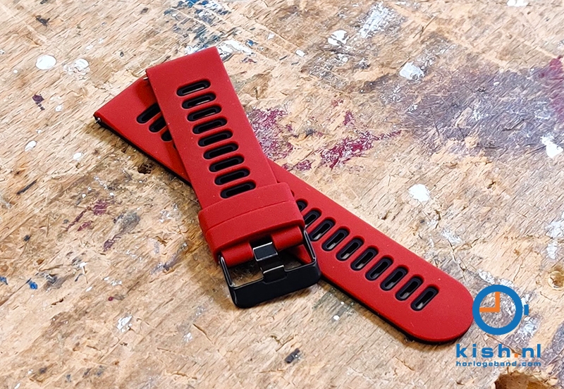 Coros Apex 46mm / Apex Pro siliconen horlogeband - rood/zwart