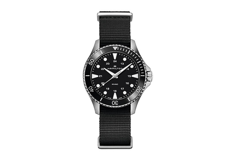 Hamilton horlogeband H82201931 - zwart nylon