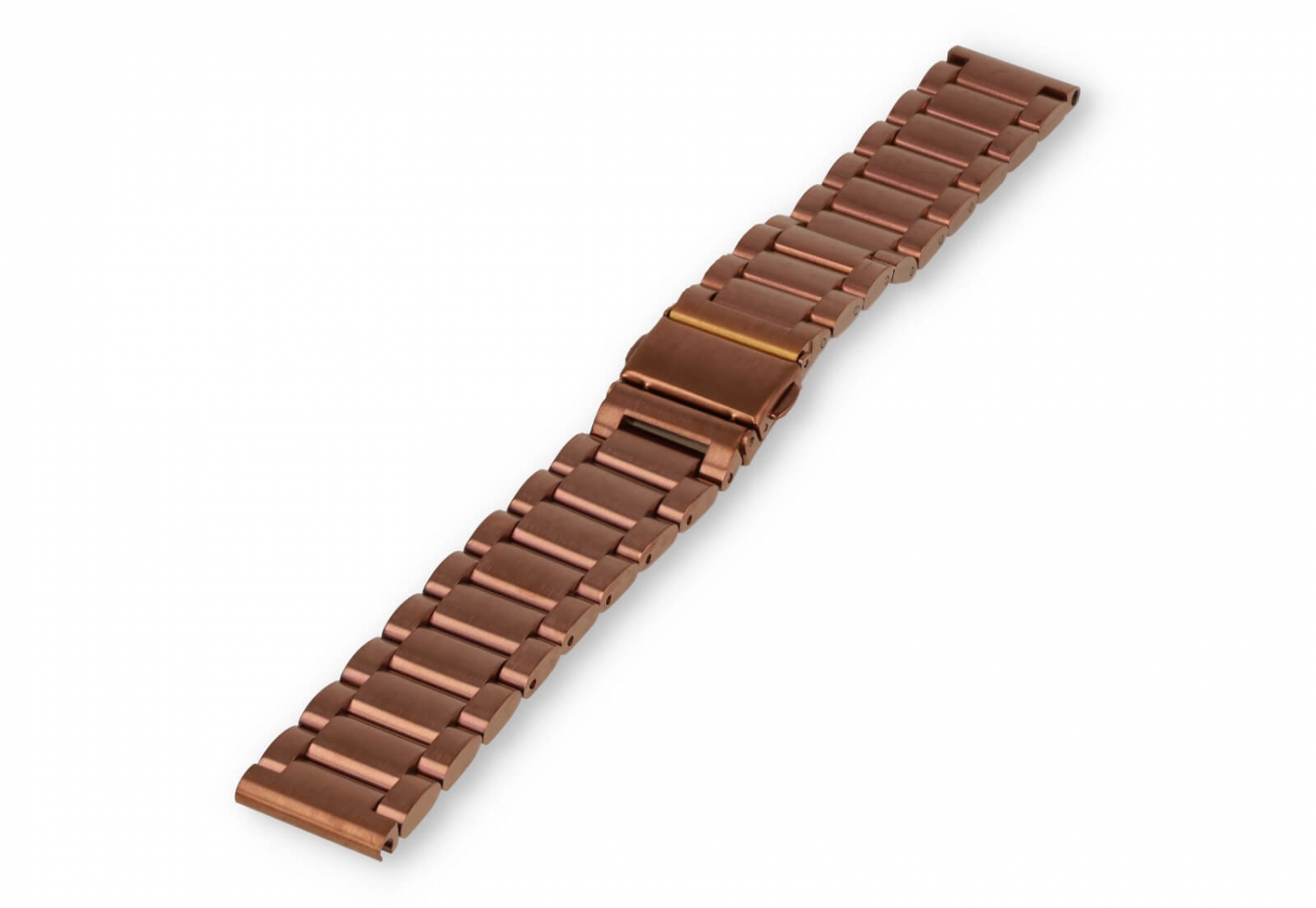 Horlogeband 18mm mat staal - brons