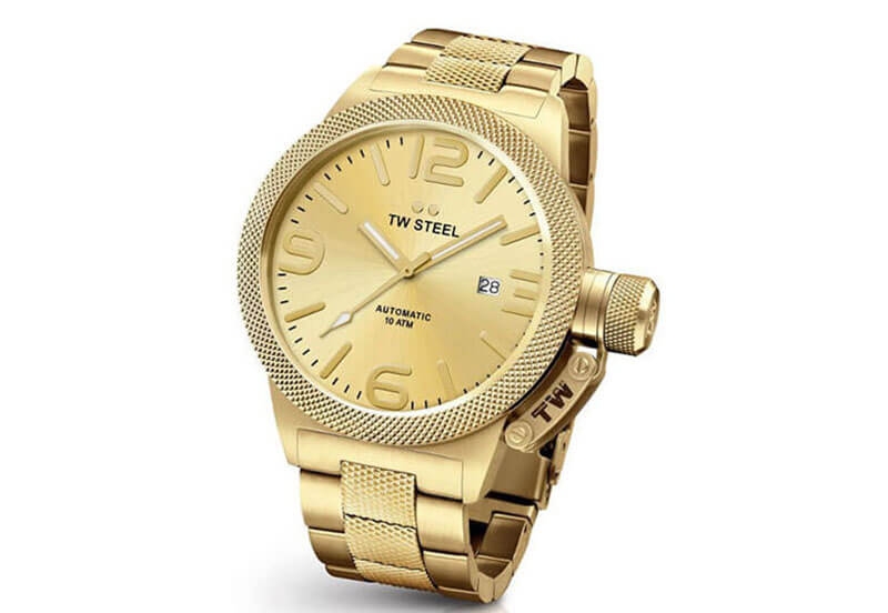 TW Steel Canteen CB106 horlogeband goud - 24 mm