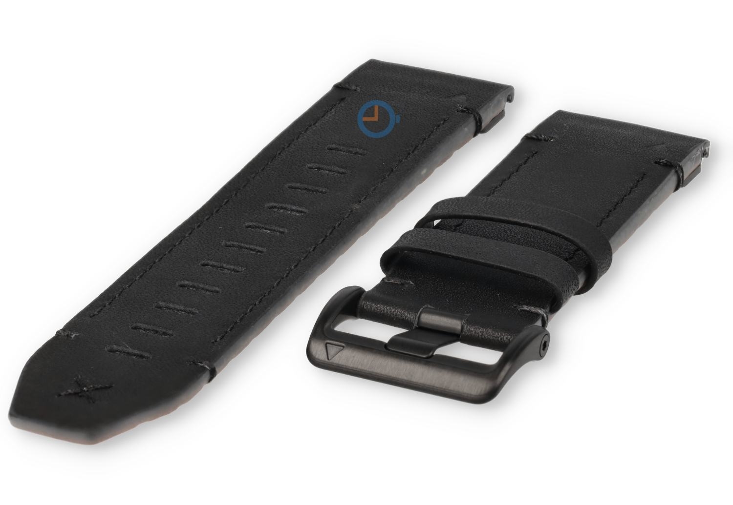 Premium leren bandje voor Garmin Enduro 3 - zwart/zwart