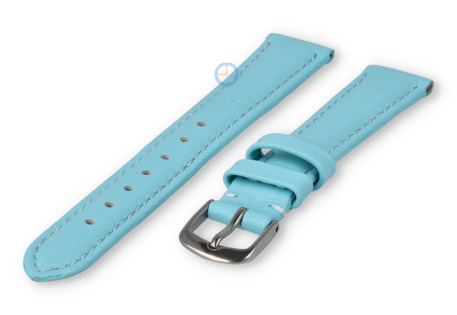 14mm horlogeband glad leer - laguna