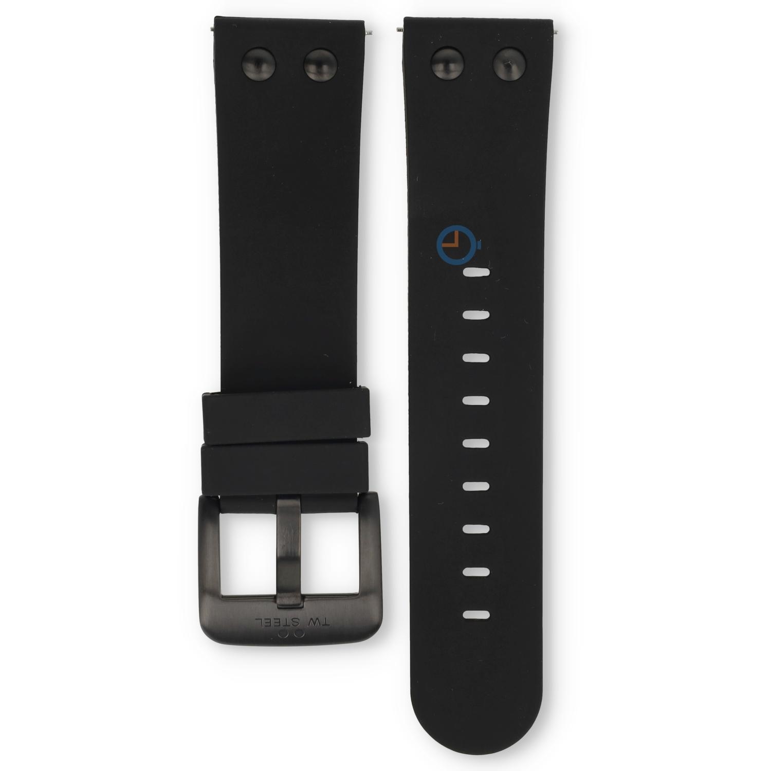 TW Steel Canteen horlogeband zwart - 22mm