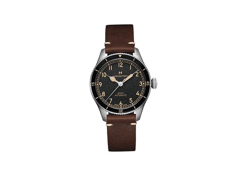 Hamilton horlogeband H76205530 - bruin leer