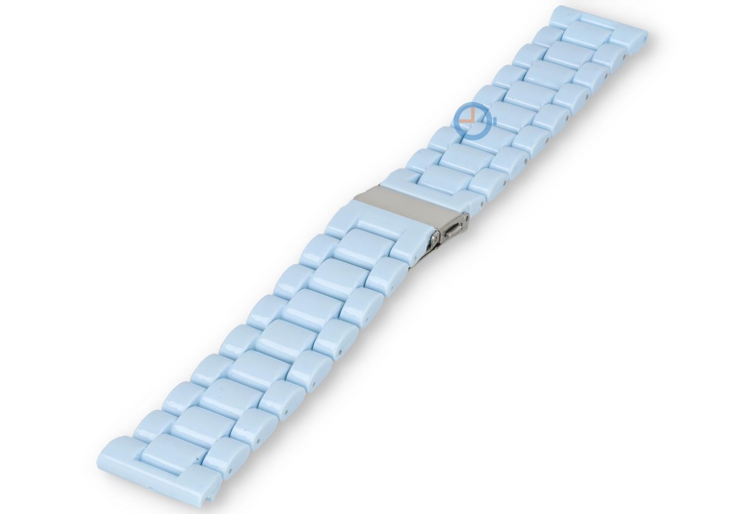Kunststof horlogeband 22mm - babyblauw