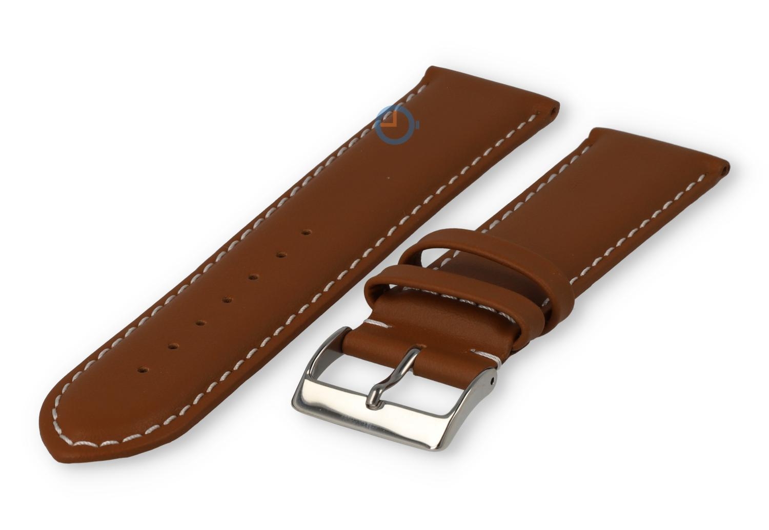 Oneven maat horlogeband leer - 23mm - cognacbruin