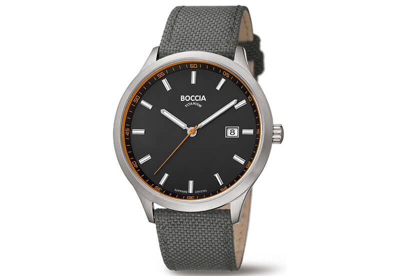 Boccia 3614-01 horlogeband leer