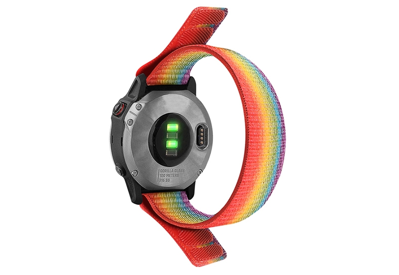 Coros Nylon band - 22mm - Regenboog
