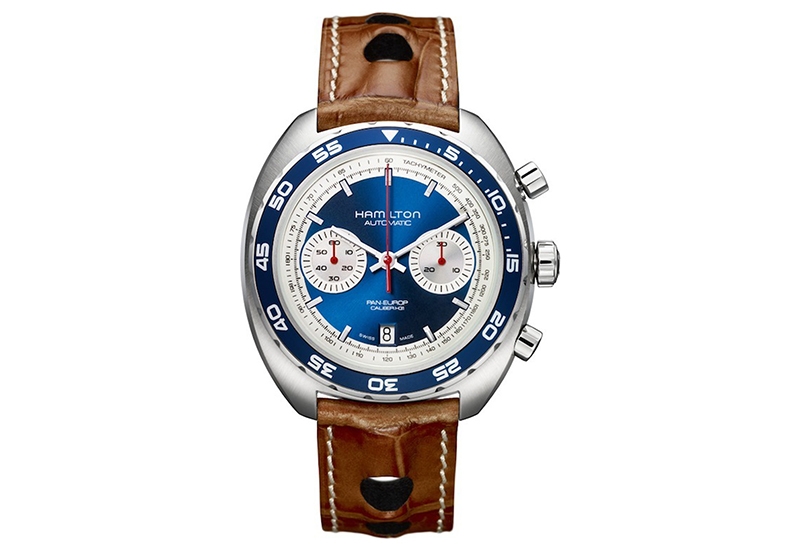 Hamilton horlogeband H35716545 - bruin leer