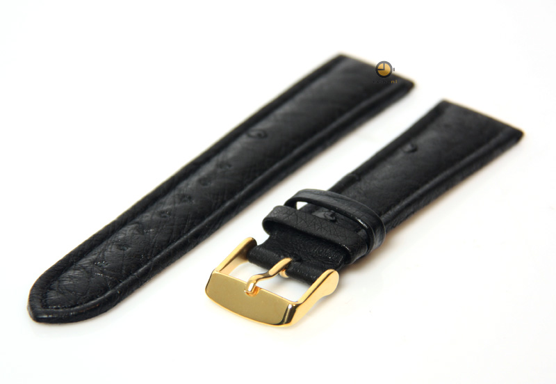 Horlogeband 20mm zwart