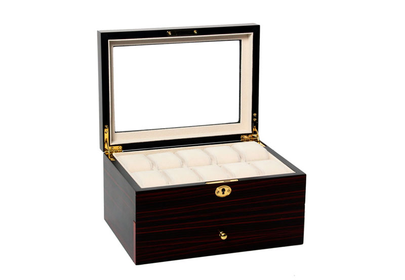 Horlogekist ebony mat 20 horloges