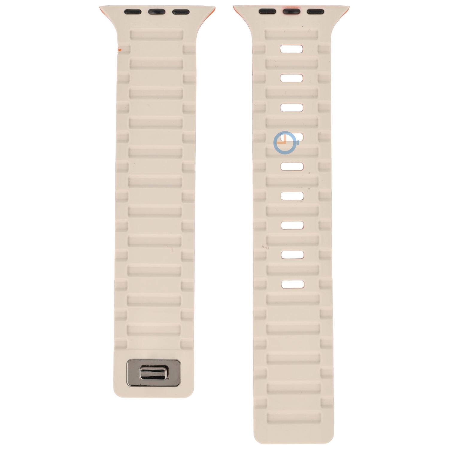Siliconen bandje Apple 41mm - Starlight Orange