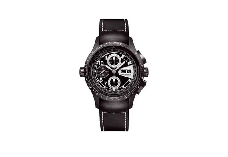 Hamilton horlogeband H76686335 - zwart siliconen
