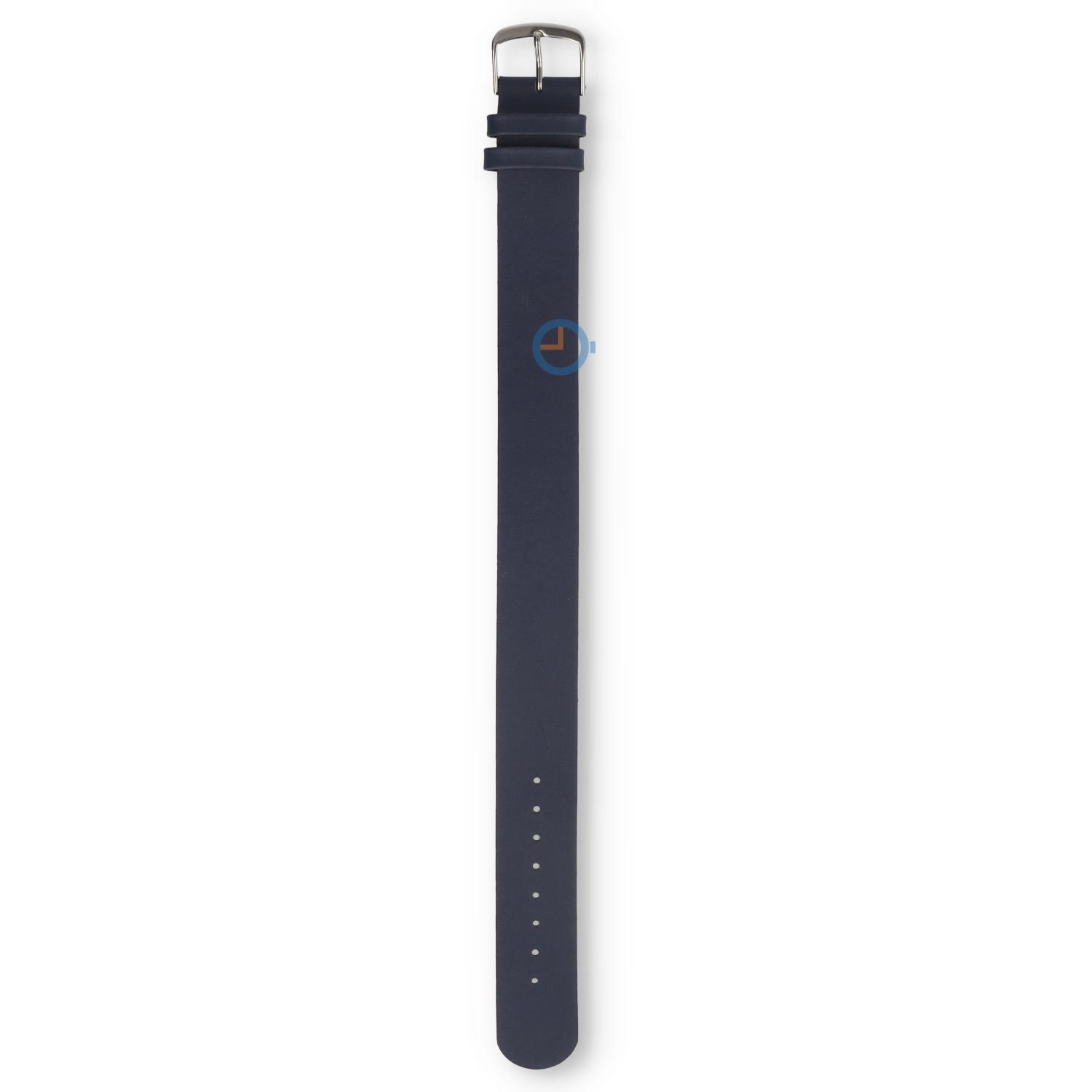 One-piece leren horlogeband - 20mm - donkerblauw