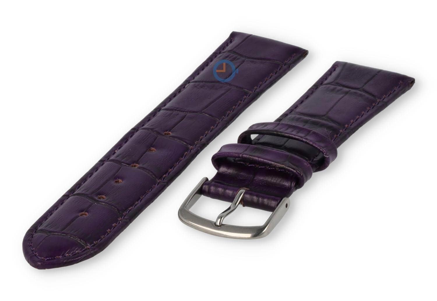 Licht opgevuld horlogebandje - 22mm - aubergine
