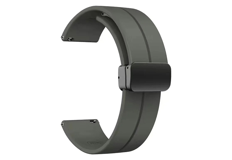Siliconen horlogeband 16mm - Donkergrijs