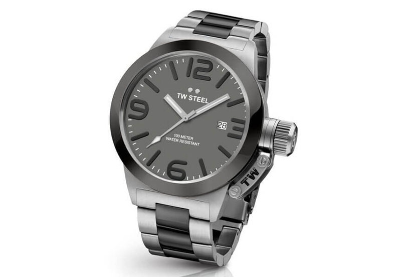 TW Steel Canteen CB202 horlogeband zwart - 24mm