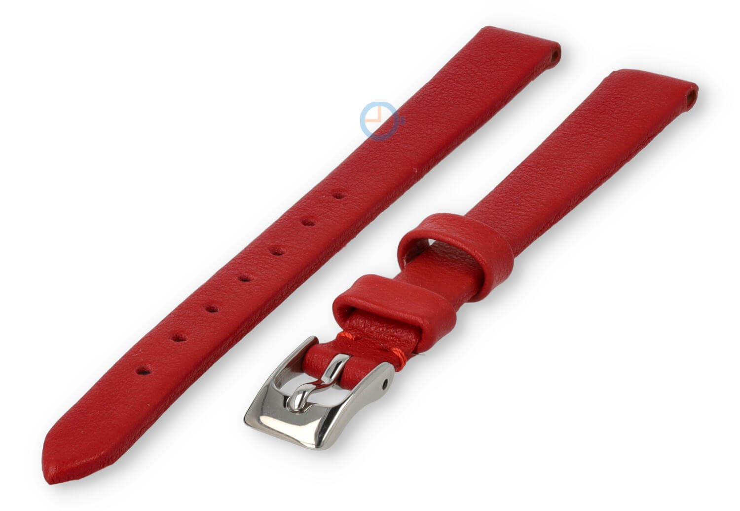Naadloze en gladde horlogeband 10mm - donkerrood