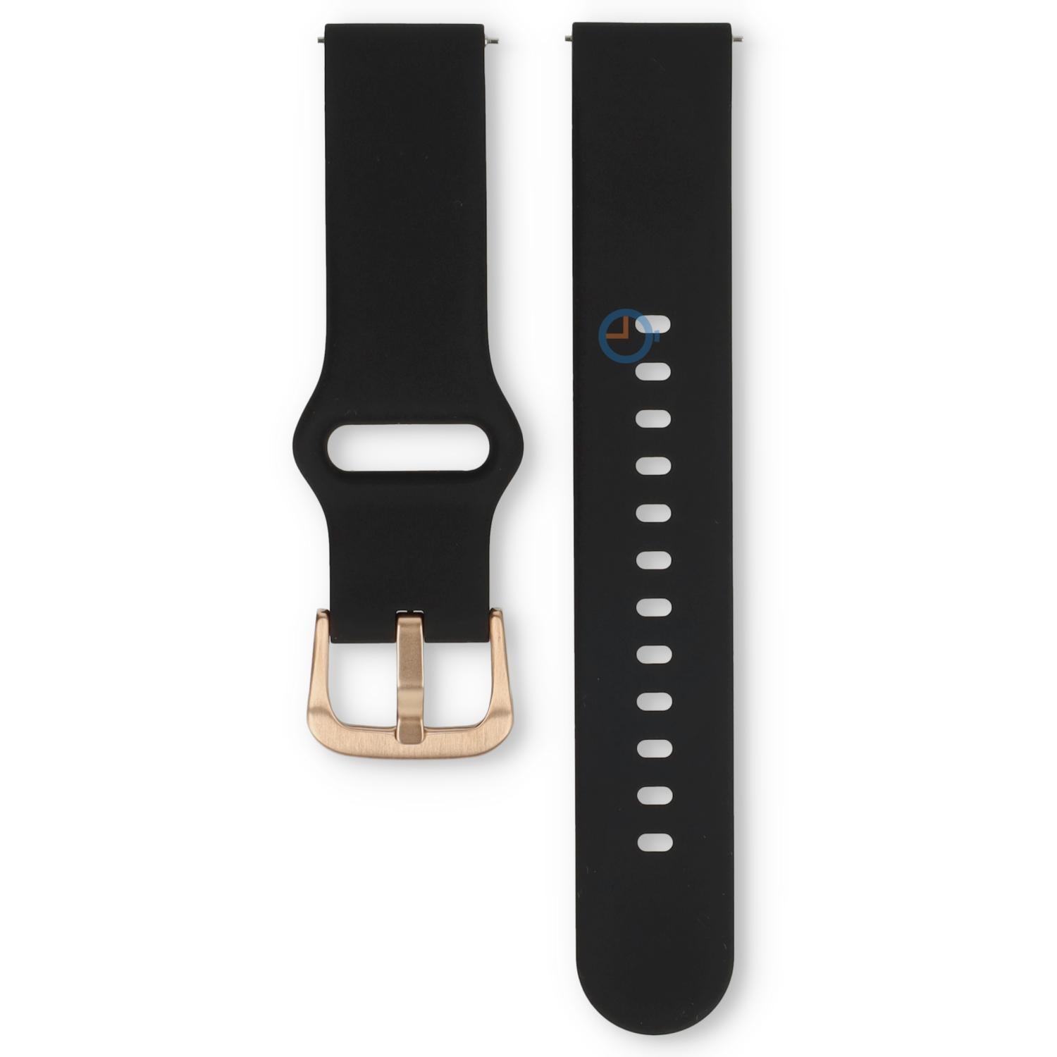 Ice Smart 18mm horlogebandje - Black/rosegold