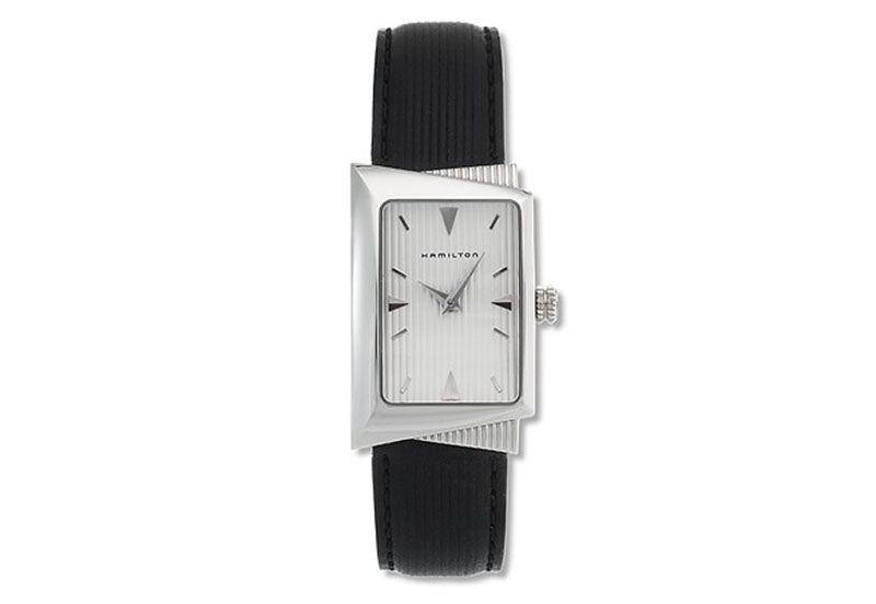 Hamilton horlogeband H26311751 - zwart leer