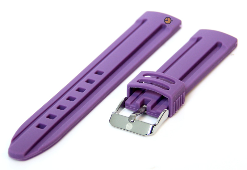 Horlogeband 18mm paars siliconen