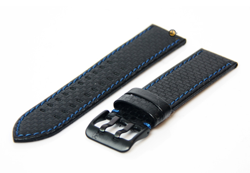 Horlogeband 22mm carbon zwart