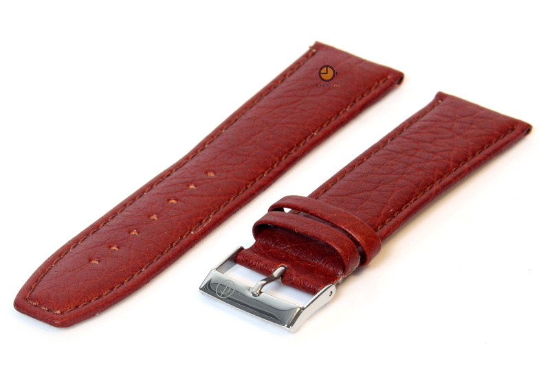 Horlogeband 24mm lichtbruin buffelleer extra lang
