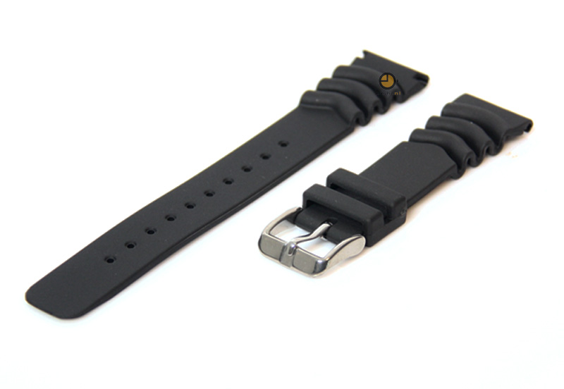 Horlogeband 16mm zwart
