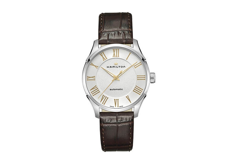 Hamilton horlogeband H42535550 - bruin leer