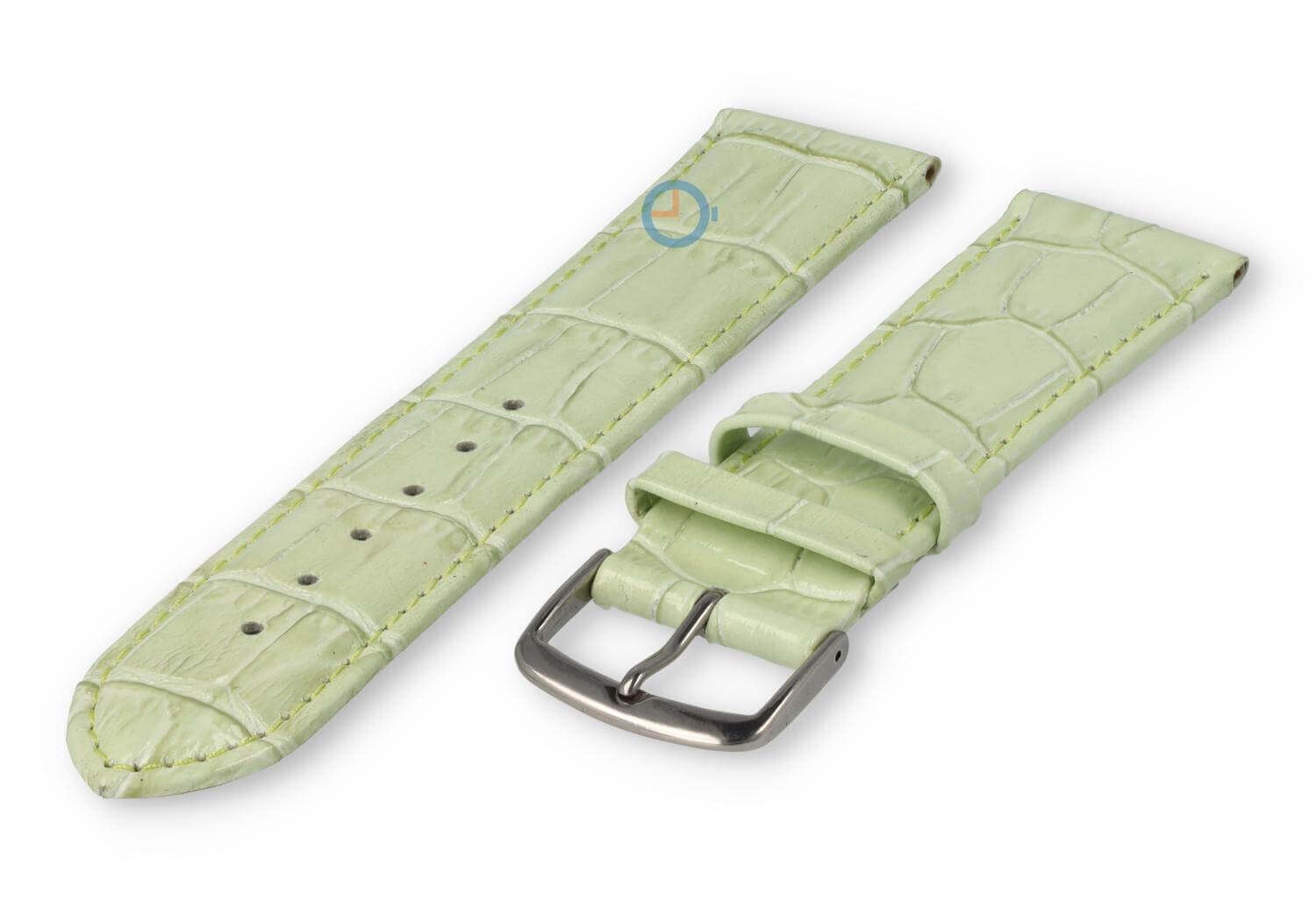 Licht opgevuld horlogebandje - 22mm - pastelgroen